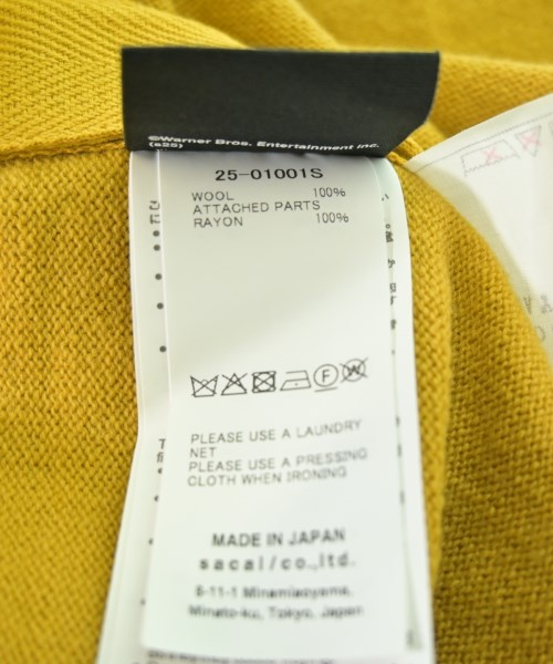 sacai（サカイ）ニット・セーター 黄 サイズ:3(L位) メンズ/2200712764070