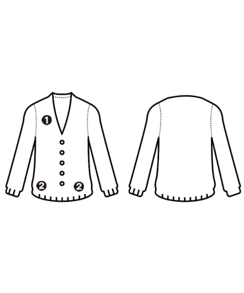 sacai（サカイ）カーディガン 紺 サイズ:1(S位) メンズ/2200713122084