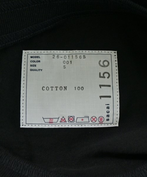 sacai（サカイ）Tシャツ・カットソー 黒 サイズ:5(XXL位) メンズ/2200713218053