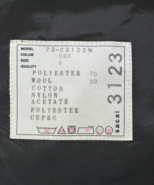 sacai（サカイ）その他 黒 サイズ:0(XS位) メンズ/2200713624090