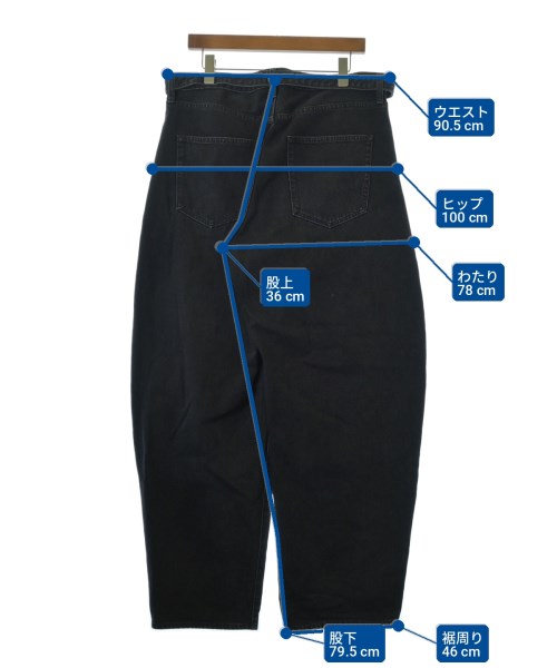 sacai（サカイ）デニムパンツ 黒 サイズ:4(XL位) メンズ/2200713650051