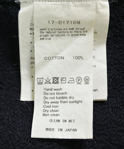 sacai（サカイ）パーカー 黒 サイズ:3(L位) メンズ/2200714235097
