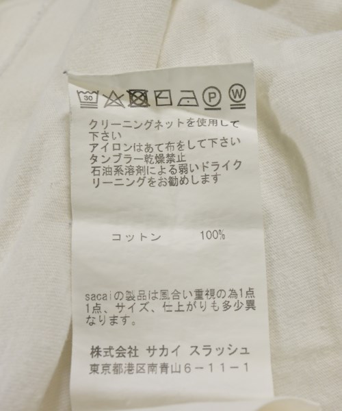 sacai（サカイ）Tシャツ・カットソー 白 サイズ:1(S位) メンズ/2200713906219