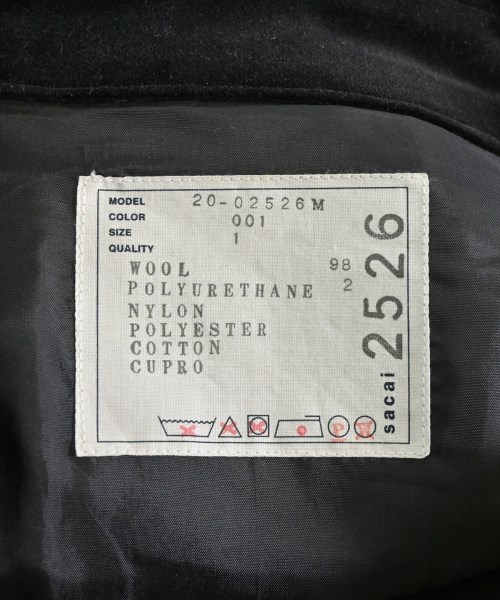sacai（サカイ）その他 黒 サイズ:1(S位) メンズ/2200714615011