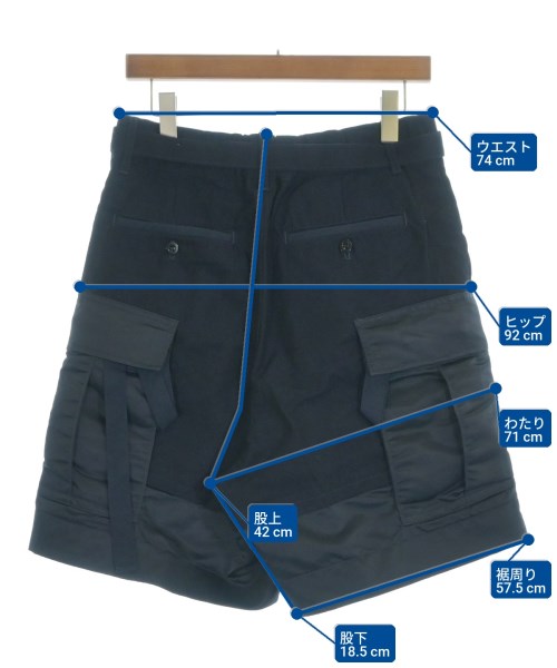sacai（サカイ）ショートパンツ 紺 サイズ:1(S位) メンズ/2200718432119