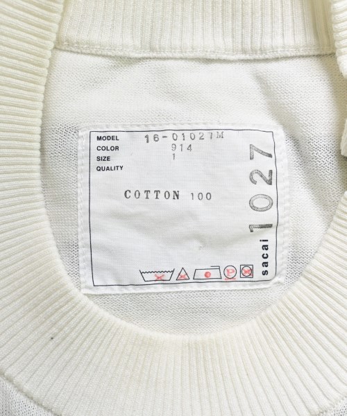 sacai（サカイ）ニット・セーター 白 サイズ:1(S位) メンズ/2200631891239