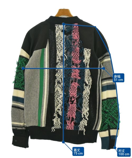 sacai（サカイ）ニット・セーター 黒 サイズ:2(M位) メンズ/2200644676038
