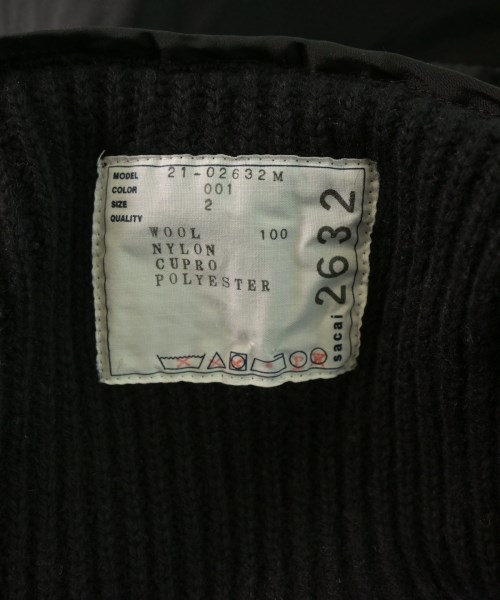 sacai（サカイ）ニット・セーター 黒 サイズ:2(M位) メンズ/2200645987034