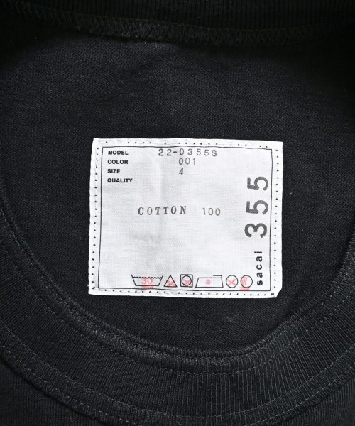 sacai（サカイ）Tシャツ・カットソー 黒 サイズ:4(XL位) メンズ/2200645987164