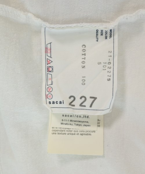 sacai（サカイ）Tシャツ・カットソー 白 サイズ:5(XXL位) メンズ/2200646012049
