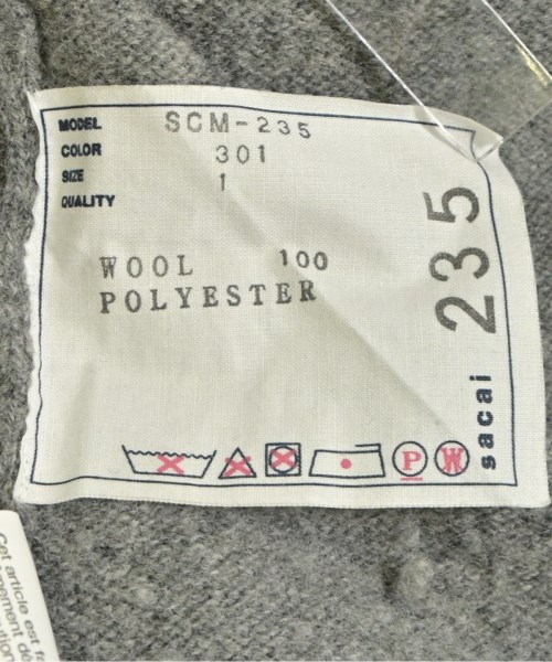 sacai（サカイ）ニット・セーター グレー サイズ:1(S位) メンズ/2200645516036