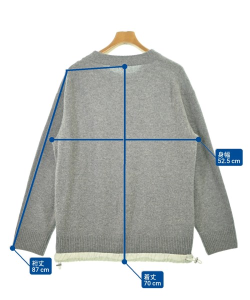 sacai（サカイ）ニット・セーター グレー サイズ:1(S位) メンズ/2200645516036