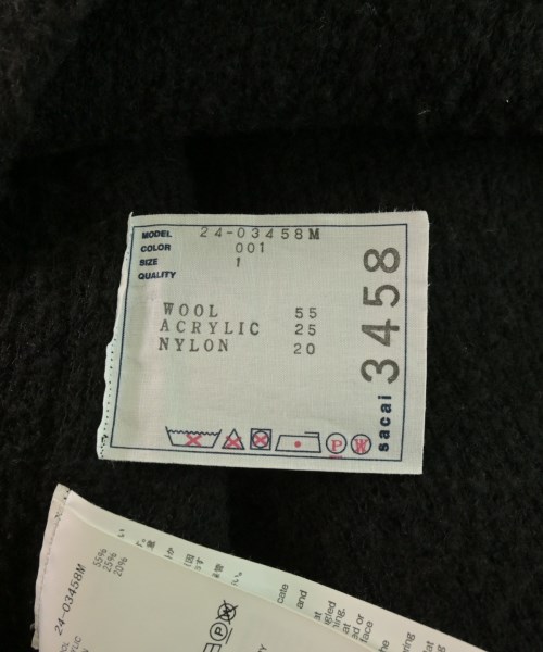 sacai（サカイ）ニット・セーター 黒 サイズ:1(S位) メンズ/2200645516043