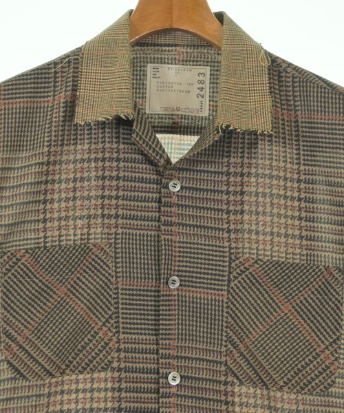 sacai（サカイ）カジュアルシャツ 茶 サイズ:1(S位) メンズ/2200645516074