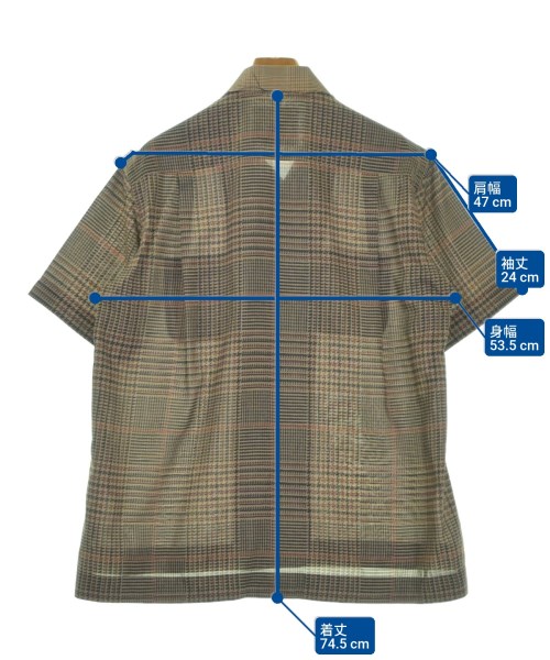 sacai（サカイ）カジュアルシャツ 茶 サイズ:1(S位) メンズ/2200645516074