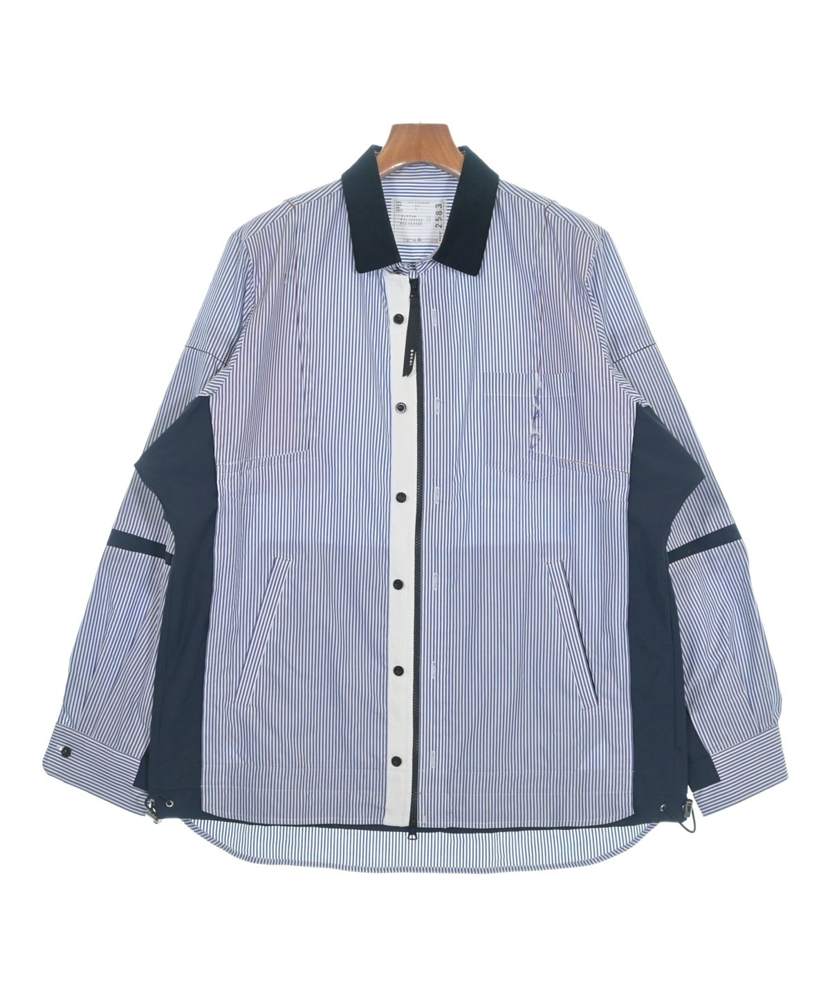 週末価格　sacai サイズ2 プルオーバー　シャツ sacai（サカイ）カジュアルシャツ 紺 サイズ:3(L位) メンズ