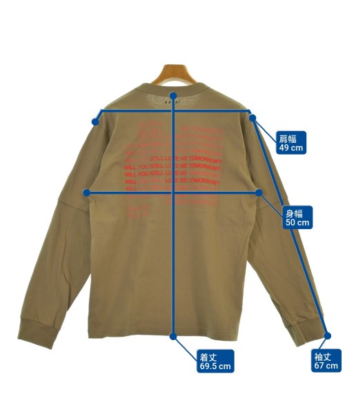 sacai（サカイ）Tシャツ・カットソー 茶 サイズ:4(XL位) メンズ/2200646559131