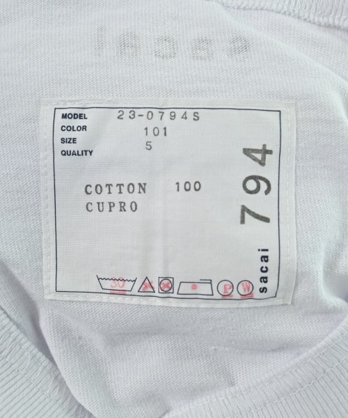 sacai（サカイ）Tシャツ・カットソー 白 サイズ:5(XXL位) メンズ/2200646897035