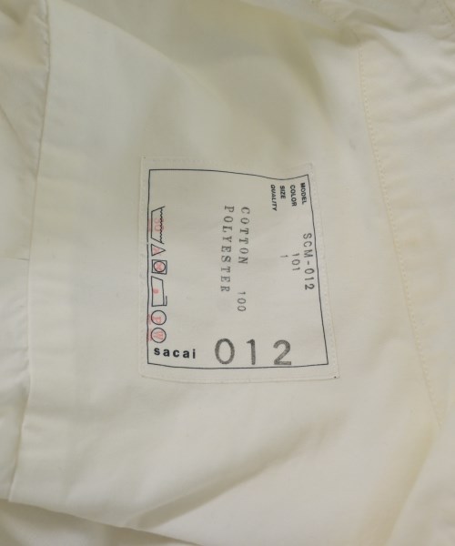 sacai（サカイ）カジュアルシャツ 白 サイズ:1(S位) メンズ/2200647422021
