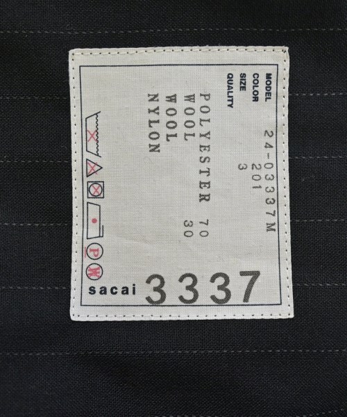 sacai（サカイ）コート 黒 サイズ:3(L位) メンズ/2200647906019