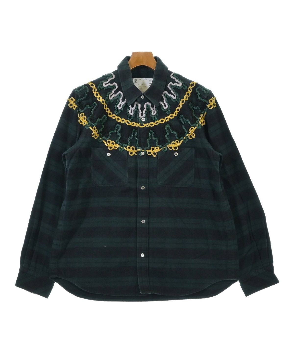 sacai（サカイ）カジュアルシャツ 紺 サイズ:2(M位) メンズ