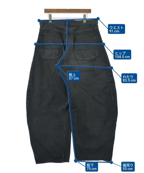 sacai（サカイ）デニムパンツ 黒 サイズ:4(XL位) メンズ/2200650033016