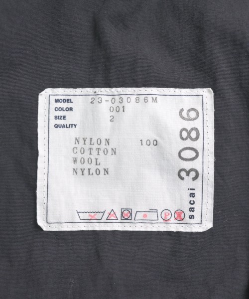 sacai（サカイ）ステンカラーコート 黒 サイズ:2(M位) メンズ/2200650192027
