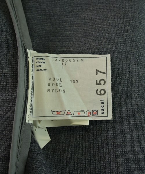 sacai（サカイ）カジュアルジャケット グレー サイズ:1(S位) メンズ/2200639311081