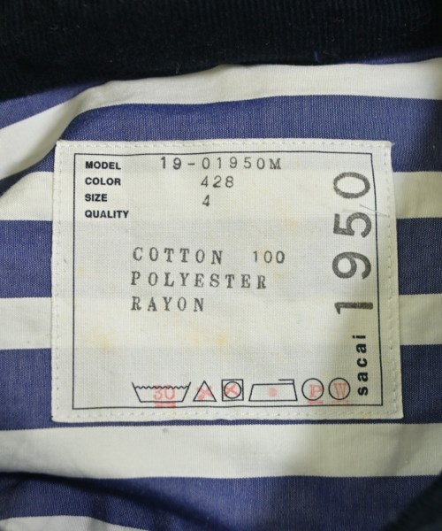 sacai（サカイ）カジュアルシャツ 紺 サイズ:4(XL位) メンズ/2200652014037