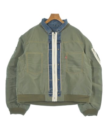 sacai（サカイ）デニムジャケット カーキ サイズ:M メンズ