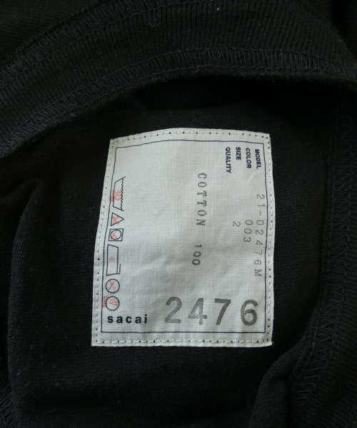 sacai（サカイ）Tシャツ・カットソー 黒 サイズ:2(M位) メンズ/2200653410029