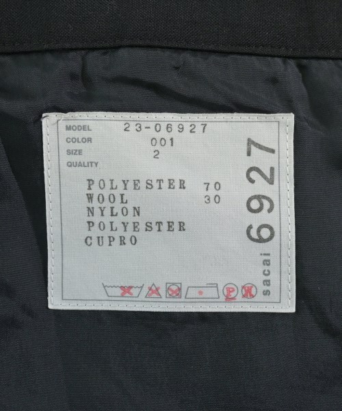 sacai（サカイ）カーゴパンツ 黒 サイズ:2(M位) メンズ/2200654220023