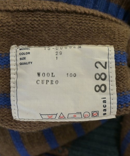 sacai（サカイ）ニット・セーター 茶 サイズ:1(S位) メンズ/2200654355022