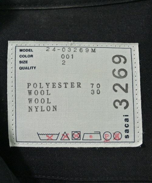 sacai（サカイ）カジュアルシャツ 黒 サイズ:2(M位) メンズ/2200654401026