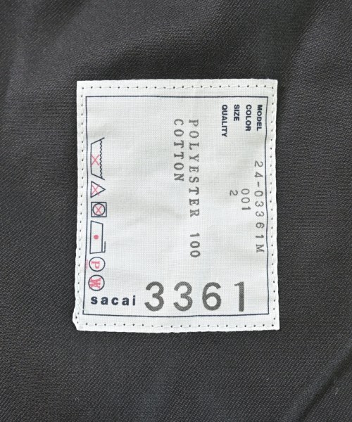 sacai（サカイ）ショートパンツ 黒 サイズ:2(M位) メンズ/2200699309233