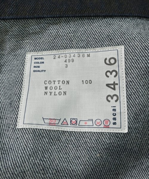 sacai（サカイ）ピーコート 紺 サイズ:3(L位) メンズ/2200702228018