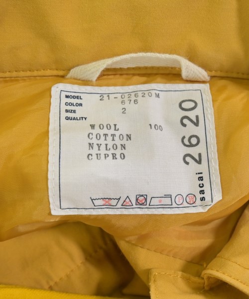 sacai（サカイ）ダッフルコート 黄 サイズ:2(M位) メンズ/2200699138406