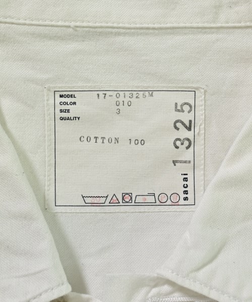 sacai（サカイ）カジュアルシャツ 白 サイズ:L メンズ/2200701144067