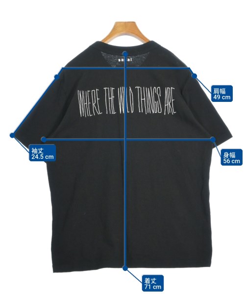 sacai（サカイ）Tシャツ・カットソー 黒 サイズ:4(XL位) メンズ/2200702518539