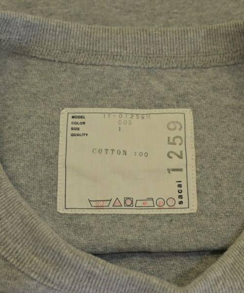 sacai（サカイ）Tシャツ・カットソー グレー サイズ:1(S位) メンズ/2200700683024