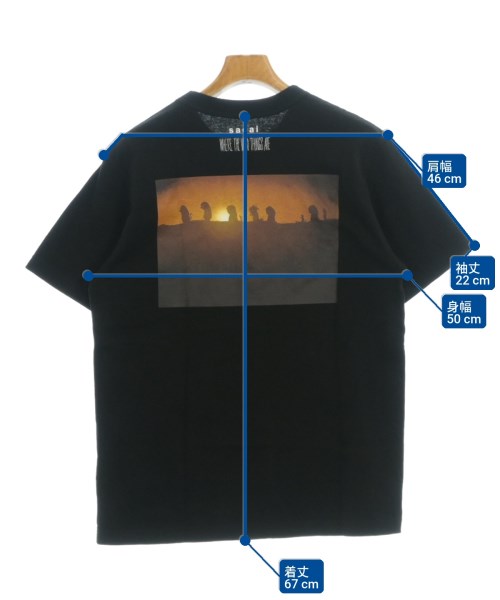 sacai（サカイ）Tシャツ・カットソー 黒 サイズ:2(M位) メンズ/2200705230094