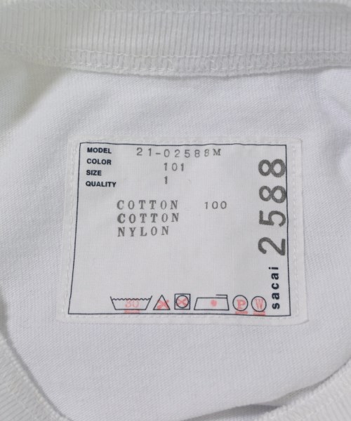 sacai（サカイ）Tシャツ・カットソー 白 サイズ:1(S位) メンズ/2200705261326