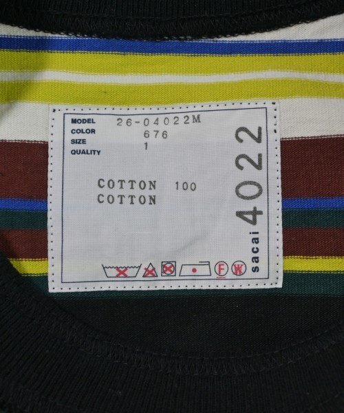 sacai（サカイ）Tシャツ・カットソー 黒 サイズ:1(S位) メンズ/2200705640039