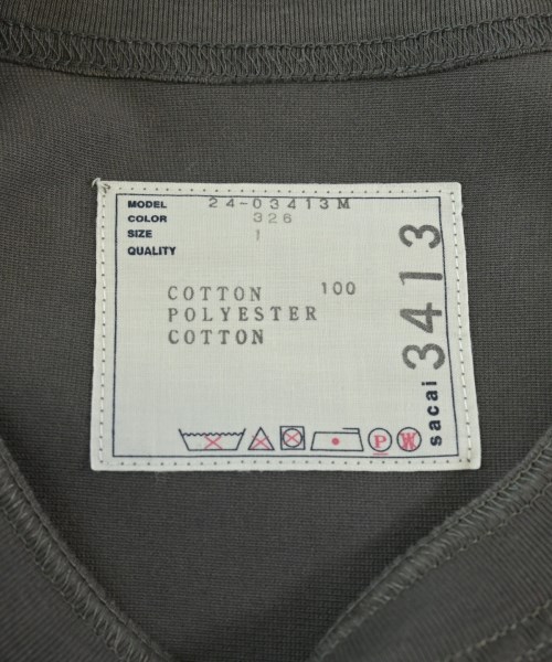 sacai（サカイ）Tシャツ・カットソー グレー サイズ:1(S位) メンズ/2200706841039