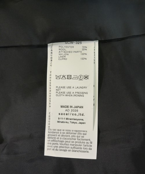 sacai（サカイ）その他 黒 サイズ:3(L位) メンズ/2200708223017
