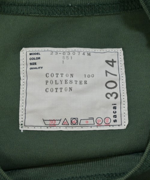 sacai（サカイ）Tシャツ・カットソー 緑 サイズ:1(S位) メンズ/2200706956023