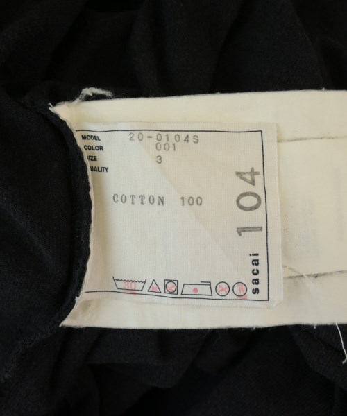 sacai（サカイ）Tシャツ・カットソー 黒 サイズ:3(L位) メンズ/2200709440178