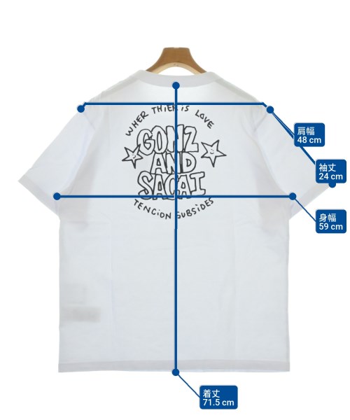 sacai（サカイ）Tシャツ・カットソー 白 サイズ:5(XXL位) メンズ/2200655745105