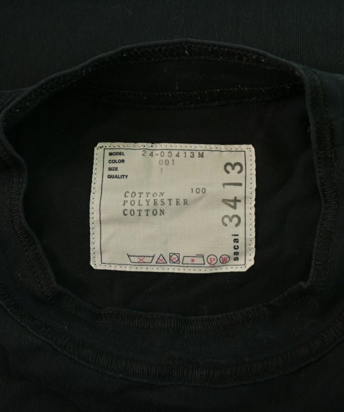 sacai（サカイ）Tシャツ・カットソー 黒 サイズ:1(S位) メンズ/2200658042010
