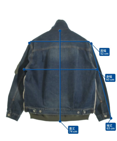 sacai（サカイ）デニムジャケット 紺 サイズ:2(M位) メンズ/2200663517015